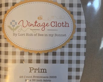 Bee in my Bonnet Vintage Cloth 25ct Evenweave 27x36 Prim Color. FREE SHIPPING. Good Condition.