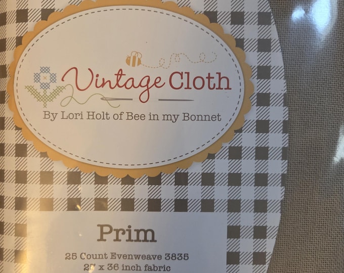 Bee in my Bonnet Vintage Cloth 25ct Evenweave 27x36 Prim Color. FREE SHIPPING. Good Condition.