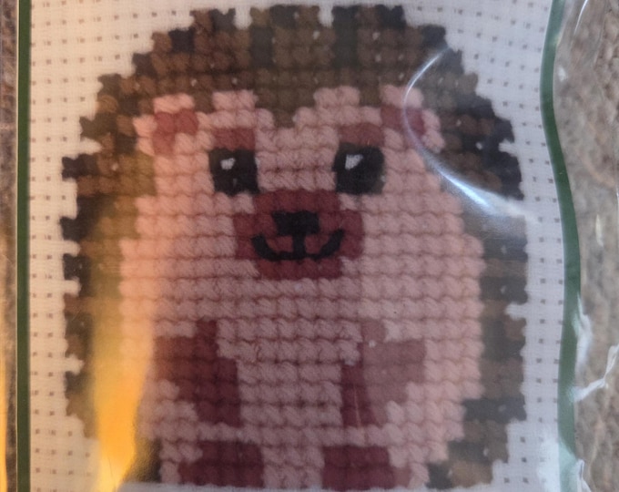 Permin My First Kit Hedgehog Counted Cross Stitch Kit. FREE SHIPPING. New Condition.