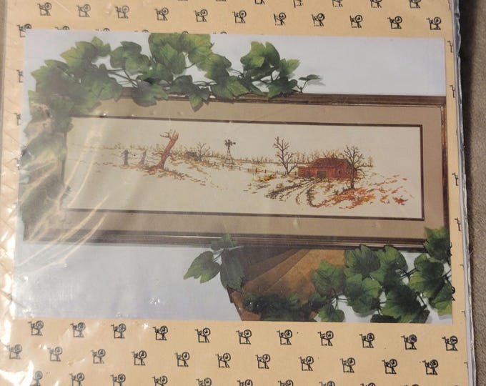Spinning Wheel The Old Homestead Cross Stitch Pattern. FREE SHIPPING.