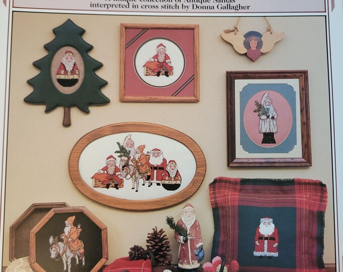 Schiffer Collection Father Christmas I Cross Stitch Pattern. FREE Shipping. Used Condition.