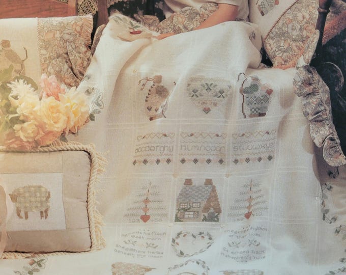 Bush Wandering Vines Cross Stitch Pattern. FREE SHIPPING.