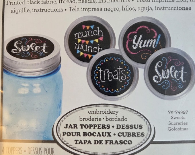 Dimensions Sweets Mason Jar Counted Cross Stitch Kit. FREE SHIPPING. Preowned Condition
