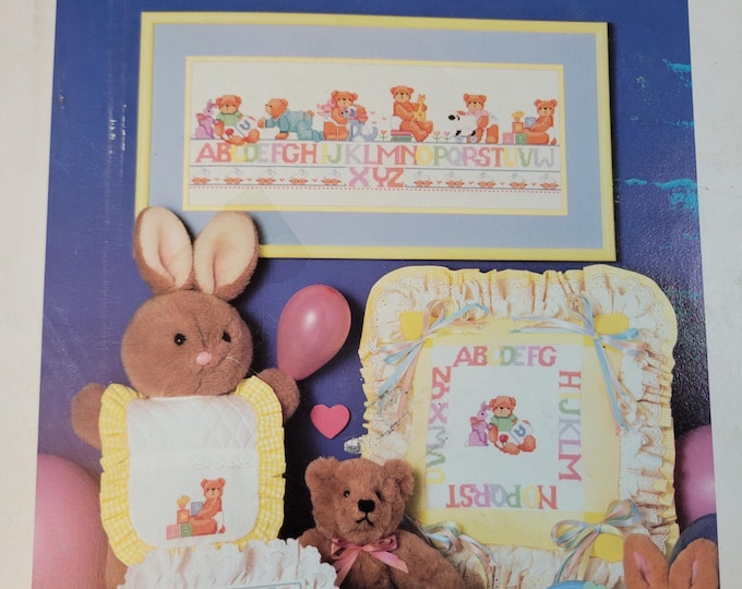 Welcome Baby Book Six Cross Stitch Pattern. FREE SHIPPING. Used Condition.