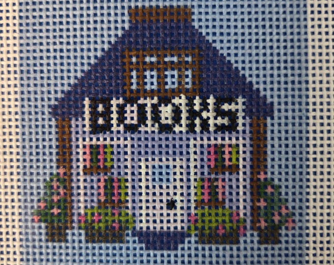 Mini Bookshop 18 Mesh Needlepoint Canvas Finished Size 3.5" New Condition. Free Shipping.