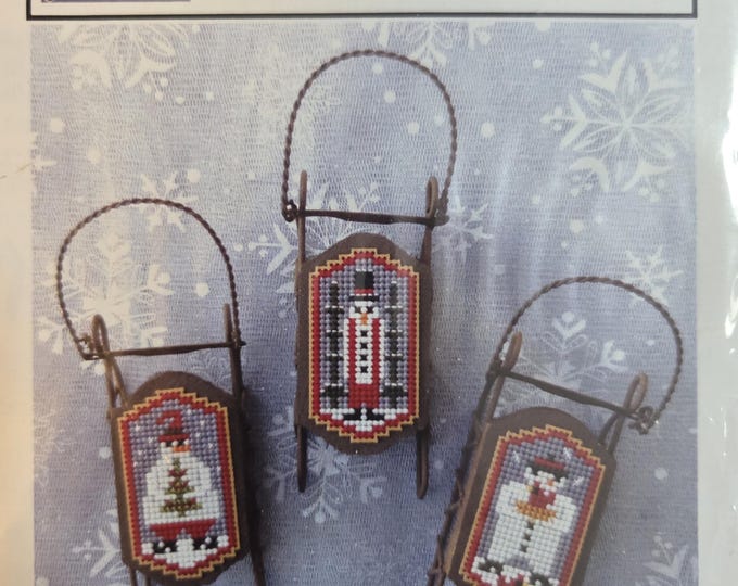 Foxwood Crossings Snow Folk Sleds Cross Stitch Pattern. Good Condition. Free Shipping.