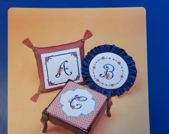 Creative Needle Floral Alphabet Cross Stitch Pattern - FREE SHIPPING