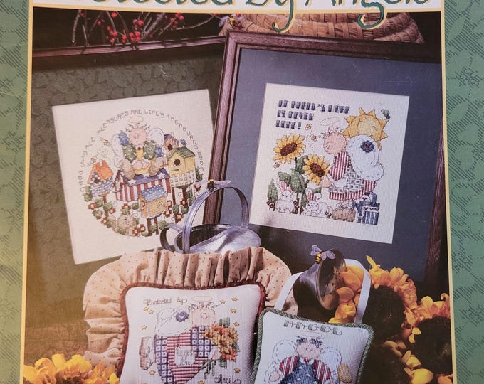 Good Natured Girls Protected By Angels Cross Stitch Pattern - FREE SHIPPING