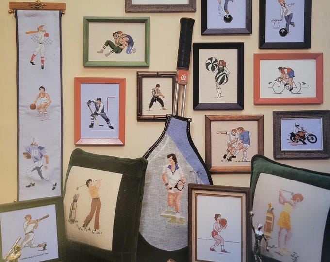 Gloria & Pat Sports That Count Cross Stitch Pattern. FREE SHIPPING. Used Condition.