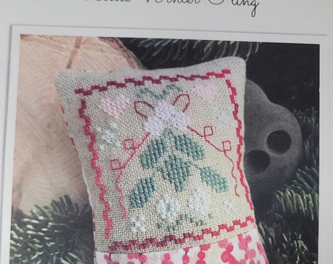 Luhu Stitches Little Winter Fling Mistletoe Cross Stitch Pattern. FREE SHIPPING. Good Condition.