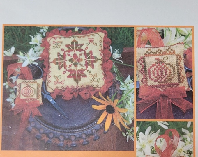 Lindsay Lane Designs Celebration of Fall Pincushion Cross Stitch Pattern. FREE SHIPPING. Good Condition.