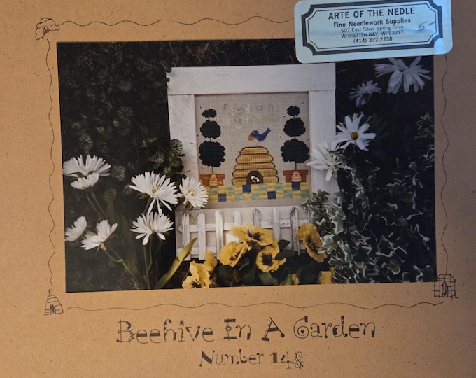 Fanci That Beehive In A Garden Cross Stitch Pattern. FREE SHIPPING. Used Condition