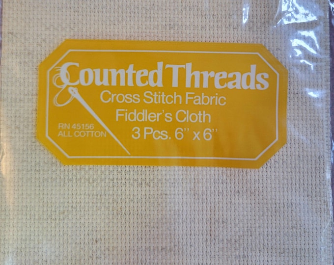 3 pieces Fiddler Cloth 6x6. FREE SHIPPING.