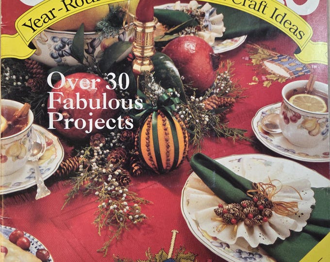 Christmas Year Round Needlework and Craft Ideas Premier Issue Magazine. Used Condition. Free Shipping.