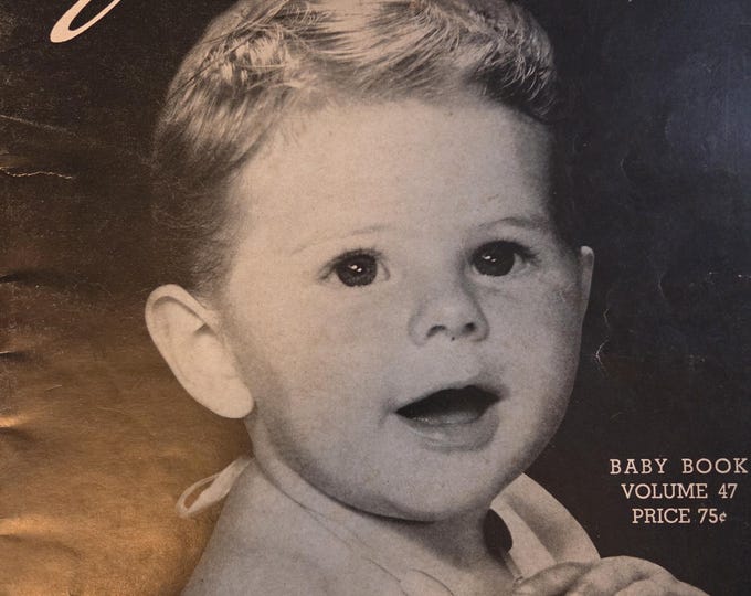 Jack Frost Baby Book Volume 47 Black and White Cover. FREE SHIPPING. Old Vintage Condition. Slightly torn pages.