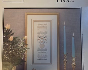The Sweetheart Tree Wedding Sampler Cross Stitch Pattern. FREE SHIPPING. Used Condition