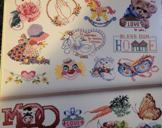 Vintage American School of Needlework 50 Cross Stitch Designs. Cross Stitch Pattern Book