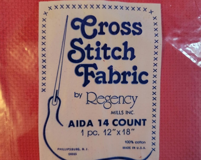 Aida Cloth 14ct 12"x18" red. FREE SHIPPING.