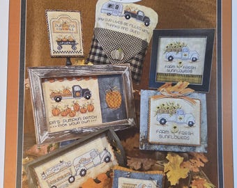 Sue Hillis Home for the Harvest Cross Stitch Pattern. FREE SHIPPING. Used Condition.