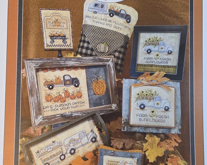 Sue Hillis Home for the Harvest Cross Stitch Pattern. FREE SHIPPING. Used Condition.