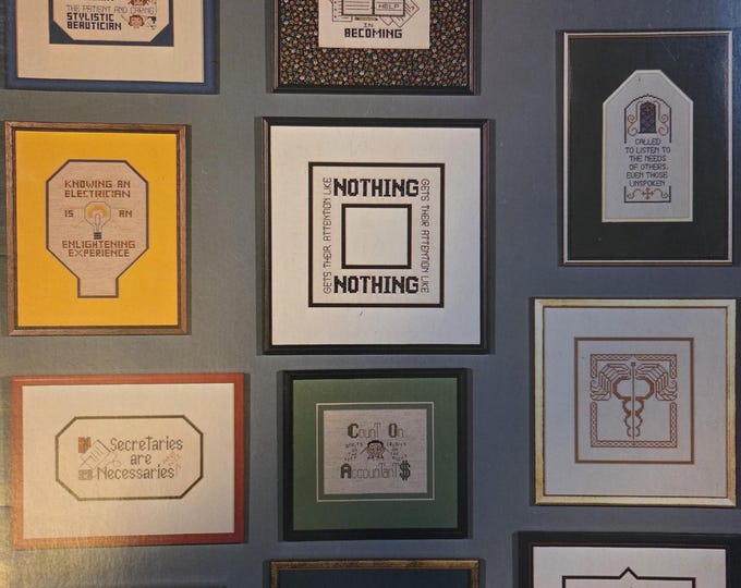 Three Needles The Working Class Cross Stitch Pattern. FREE SHIPPING. Used Condition. Lawyer, Dr, Dentist, Optometrist, Nurse, Pharmacist etc