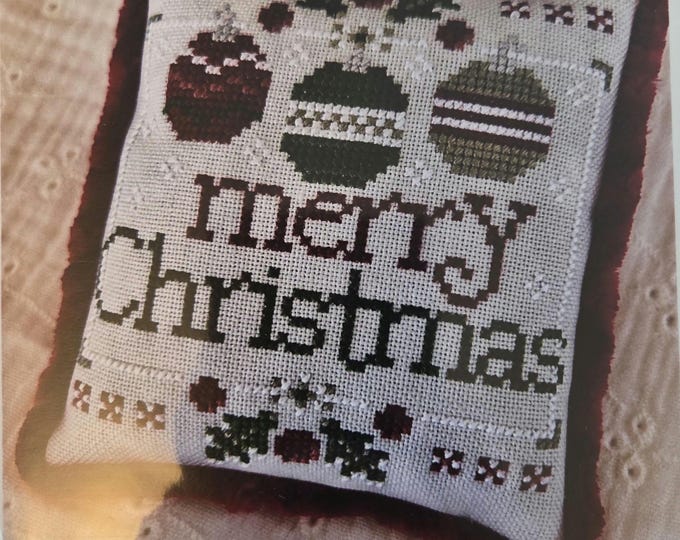Sweet Wing Studio Merry Christmas 24 Cross Stitch Pattern. FREE SHIPPING. Used Condition.