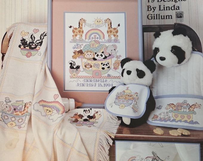 Leisure Arts Noahs Ark for Baby  Cross Stitch Pattern - FREE SHIPPING. Used Condition.