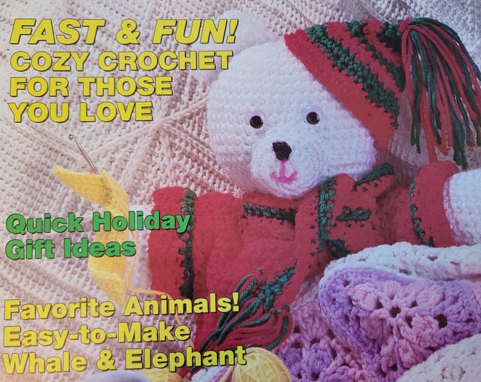 Women's Circle Crochet Magazine Winter 1991. FREE SHIPPING. Old Condition.