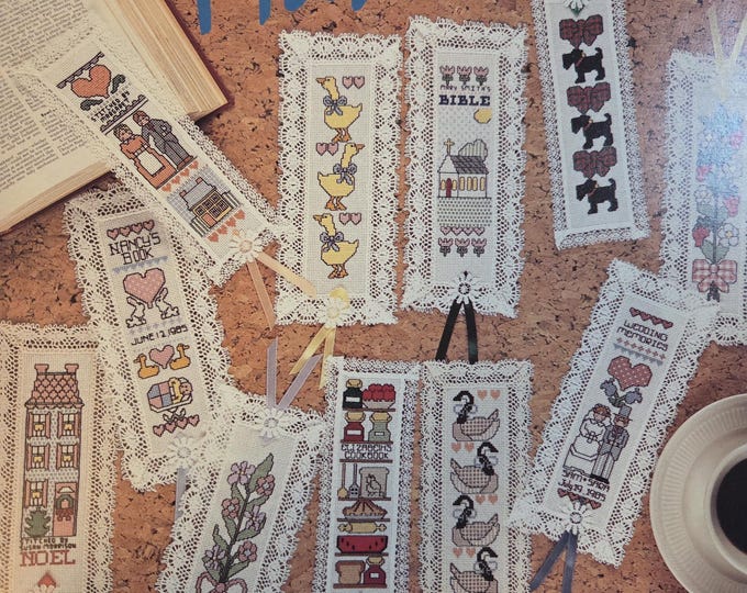 Jeanette Crews Bookmark Mania Cross Stitch Pattern. FREE SHIPPING. Used Condition.