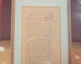 Leisure Arts Footprints in the Sand Cross Stitch Pattern. FREE SHIPPING. Used Condition.