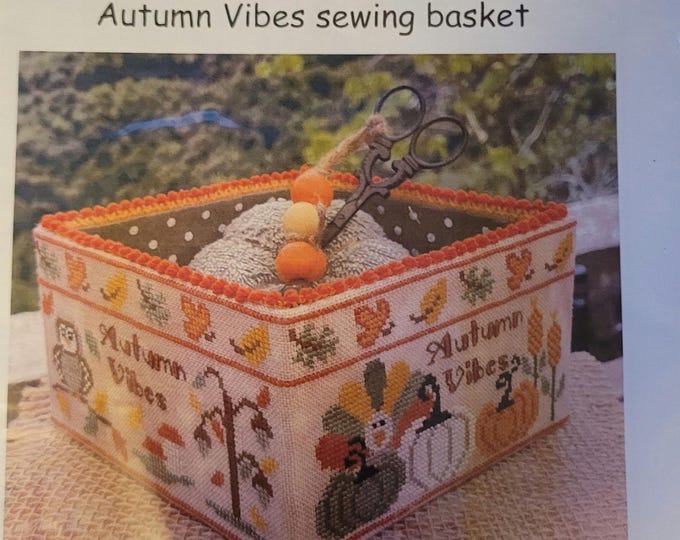 Mani di Donna Autumn Vibes Sewing Basket Cross Stitch Pattern. FREE SHIPPING. Good Condition