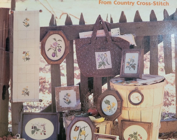 Vintage Country Cross Stitch -  Cross Stitch Pattern Book Country Garden Vegetables, Blooms & Bugs.