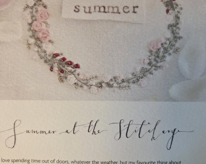 The Stitchery Summer Embroidery Kit. FREE SHIPPING. Estate Sale Preowned Like New Condition.