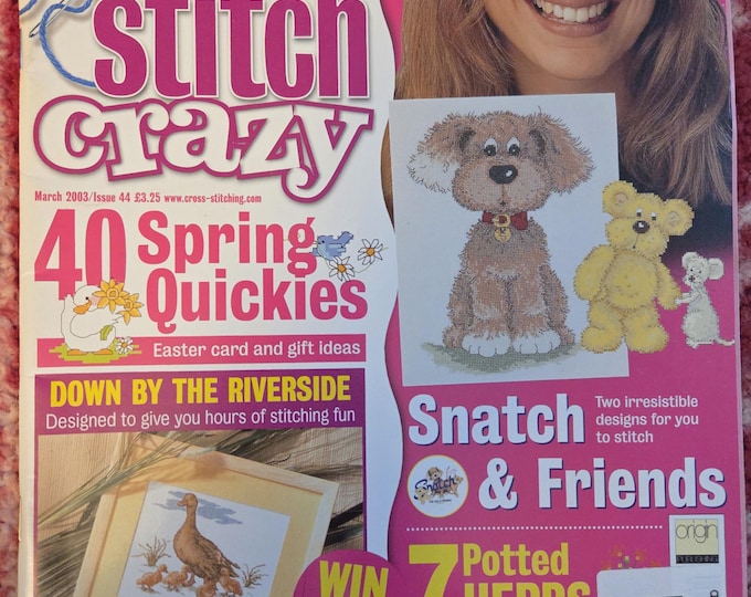 Cross Stitch Crazy Magazine March 2003 Issue 44. Used Condition. Free Shipping.