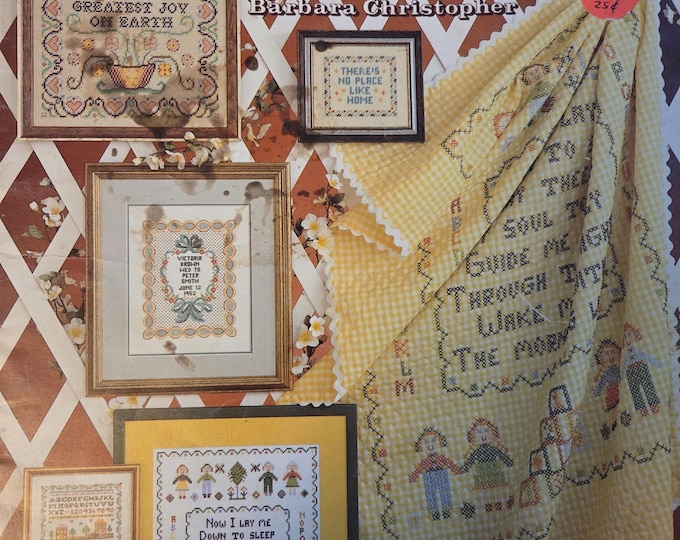 Leisure Arts Samplers Cross Stitch Pattern. Free SHIPPING. Older Used Condition.