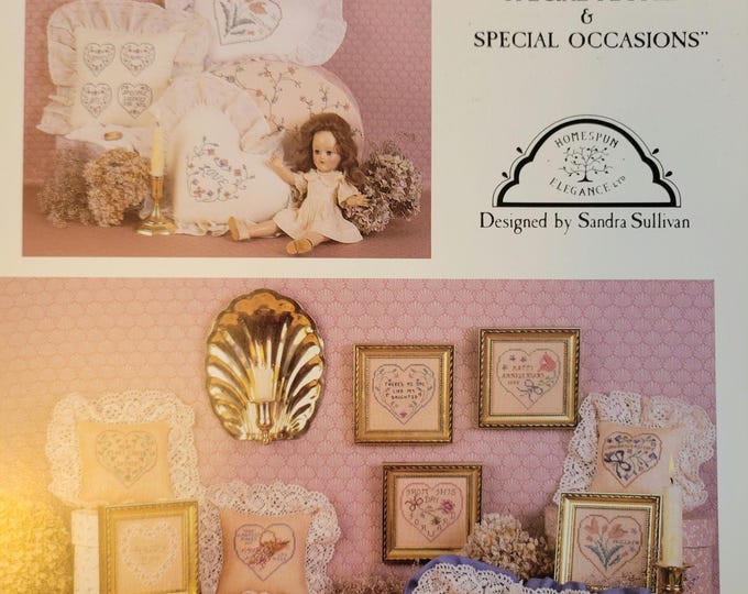 Sentiments Special People & Special Occasions Cross Stitch Pattern. FREE SHIPPING.