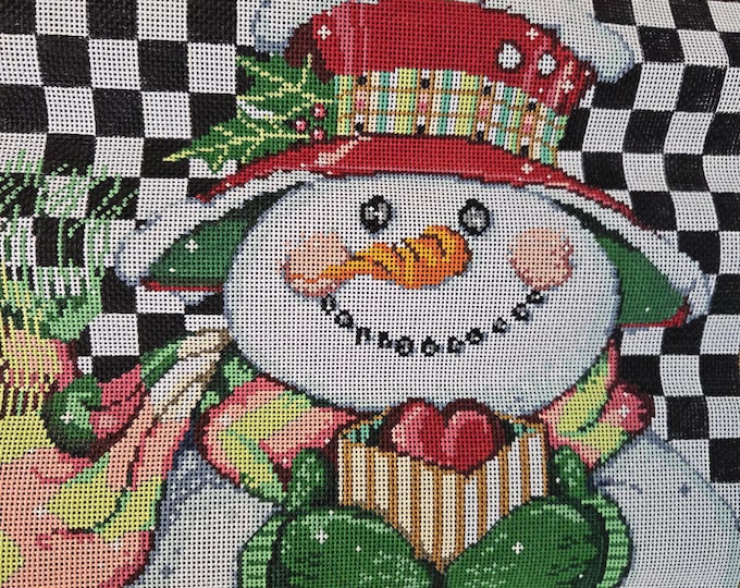 Sandra Gilmore Spencer Needlepoint Canvas. 13# 12"x13". Preowned Estate Sale Like Good Condition. Canvas Rolled.