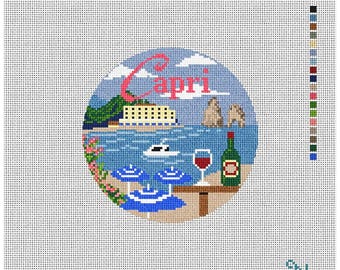 Capri Needlepoint Canvas. 18 Mesh 5" Round. New Condition. Free Shipping.