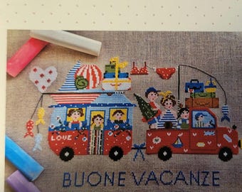 Lilli Violette Buone Vacanze Cross Stitch Pattern. Free Shipping. Good Condition.