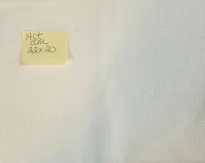 Aida Cloth 14ct 20"x22" ecru. FREE SHIPPING.