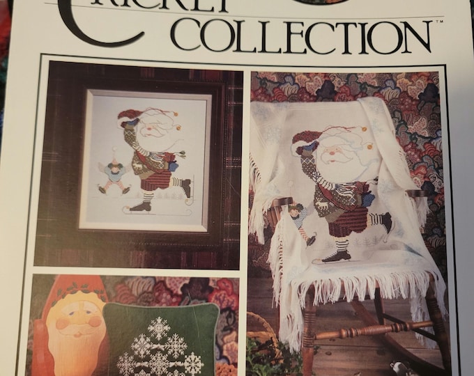 Vintage The Cricket Collection Nicholas Vander Claus Cross Stitch Pattern Book. Free SHIPPING.