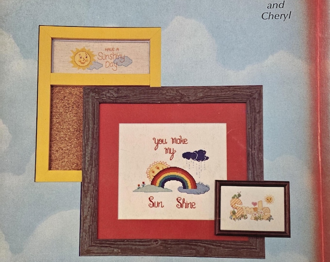 A Little Sunshine Cross Stitch Pattern. FREE SHIPPING. Preowned Older Used Condition.