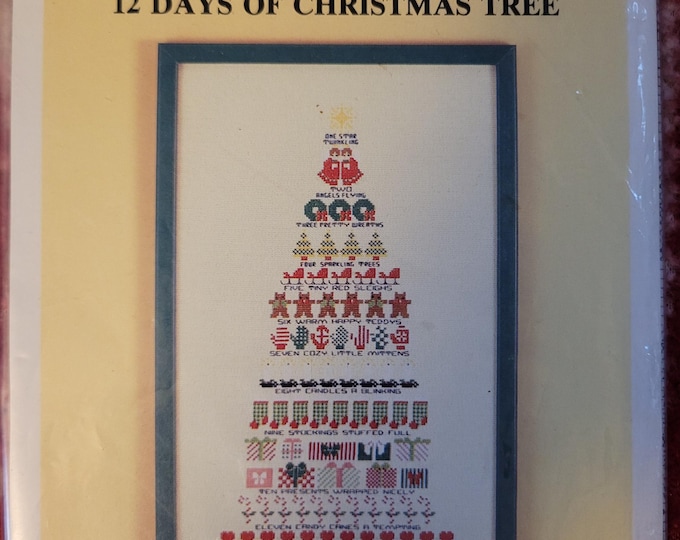 Astor Place 12 Days of Christmas Tree Cross Stitch Pattern. Used Condition. Free Shipping.