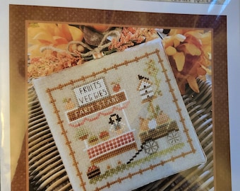 Little House Needleworks Fall on the Farm Farm Fresh Cross Stitch Pattern. FREE SHIPPING.