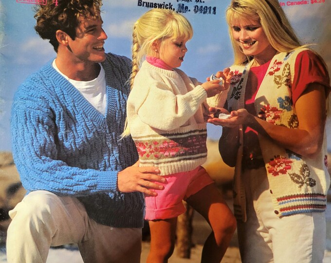 Bernat Family Trio Book 707. Knit Pattern. Free Shipping