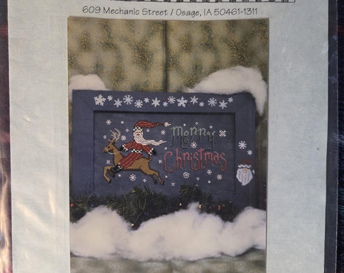 Waxing Moon Designs Merry Christmas Cross Stitch Pattern. Free Shipping. Used Condition. No Buttons Included.