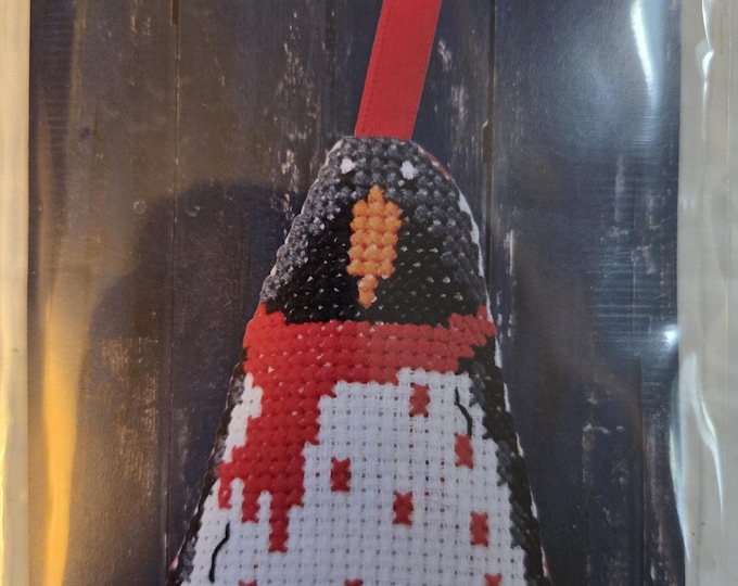Permin Penguin Ornament Counted Cross Stitch Kit. FREE SHIPPING. New Condition.