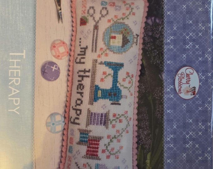 Cherry Blossoms Therapy Cross Stitch Pattern. FREE SHIPPING. Good Condition