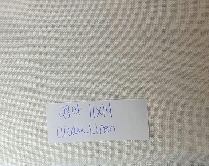 28ct 11"x14" Cream Linen. Preowned Repackaged. FREE SHIPPING.