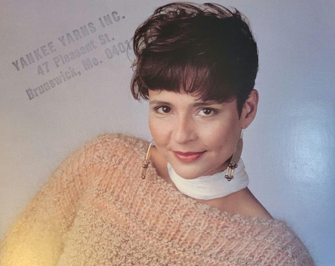 Ironstone Pebble Beach Pullover Mohair Knit Pattern Style 444. Free Shipping. Vintage Condition.